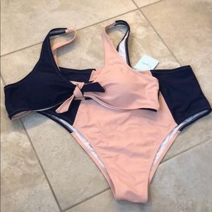 NWT two piece high waist swimmer 👙